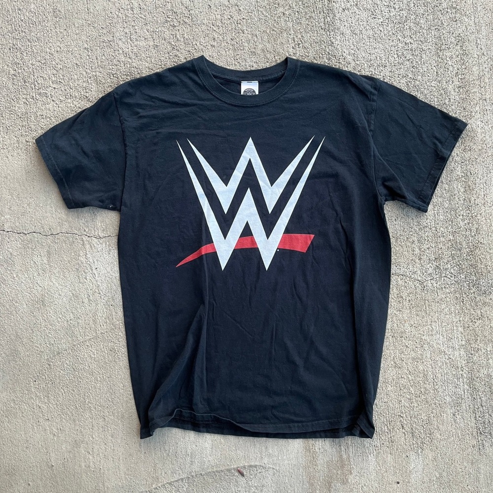 WWE Wrestling Logo T Shirt Mens Large Black Official Licensed Graphic Tee‎ 2017